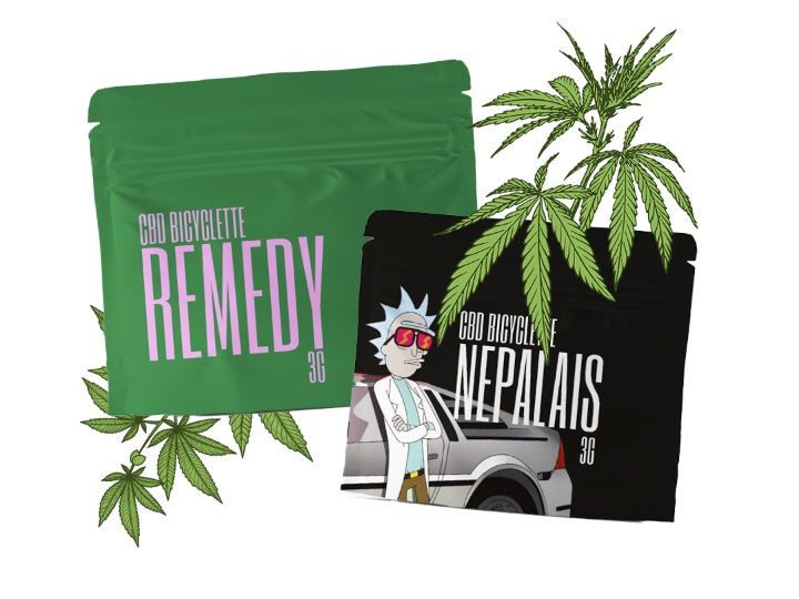 Fleurs, résines et trim CBD sans THC sélectionnés par CBD Bicyclette